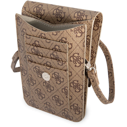 Universal Phone Bag, Guess, 4G Triangle Logo, Brown