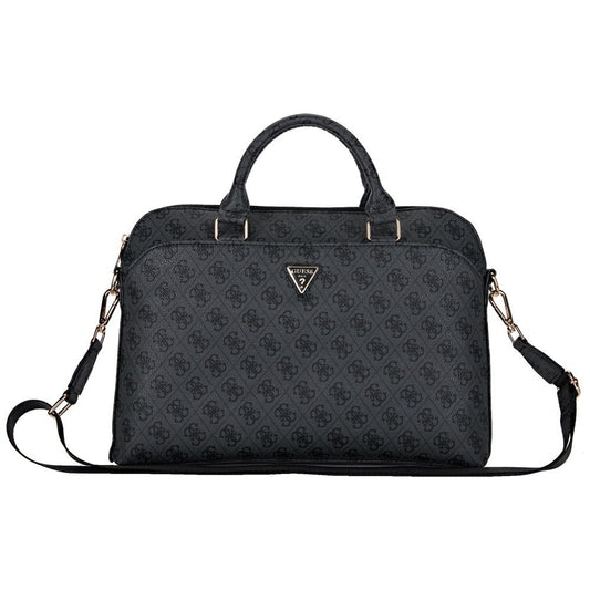 Чанта Guess 4G Triangle Logo за лаптоп 15 инча, черна