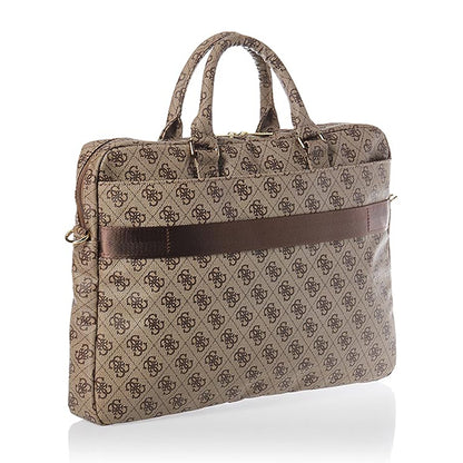 Чанта Guess 4G Metal Logo за лаптоп 15inch - 16inch, кафява