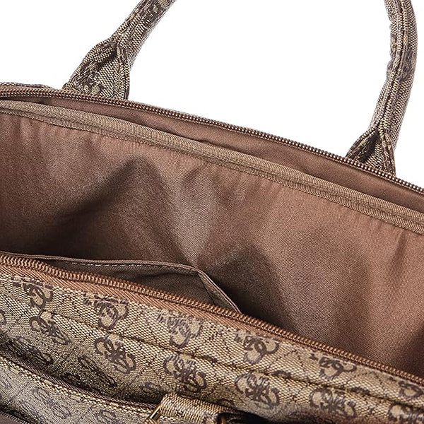 Чанта Guess 4G Metal Logo за лаптоп 15inch - 16inch, кафява
