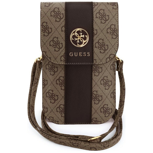 Универсална чанта за телефон, Guess, 4G Classic Logo Stripe, кафява
