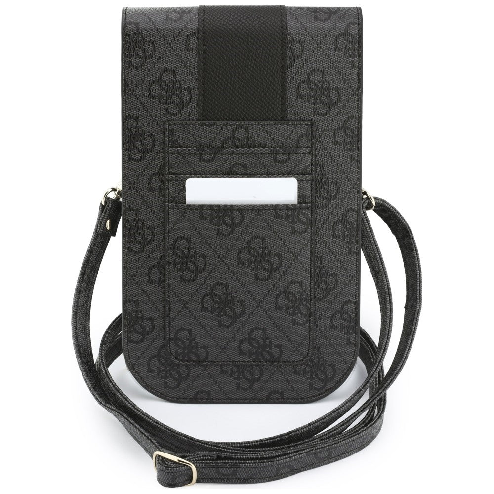 Универсална чанта за телефон, Guess, 4G Classic Logo Stripe, черна