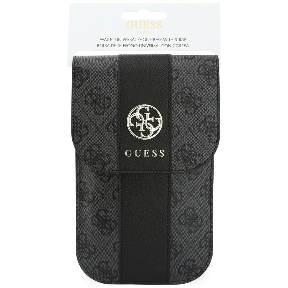 Универсална чанта за телефон, Guess, 4G Classic Logo Stripe, черна