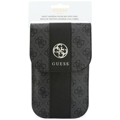 Универсална чанта за телефон, Guess, 4G Classic Logo Stripe, черна