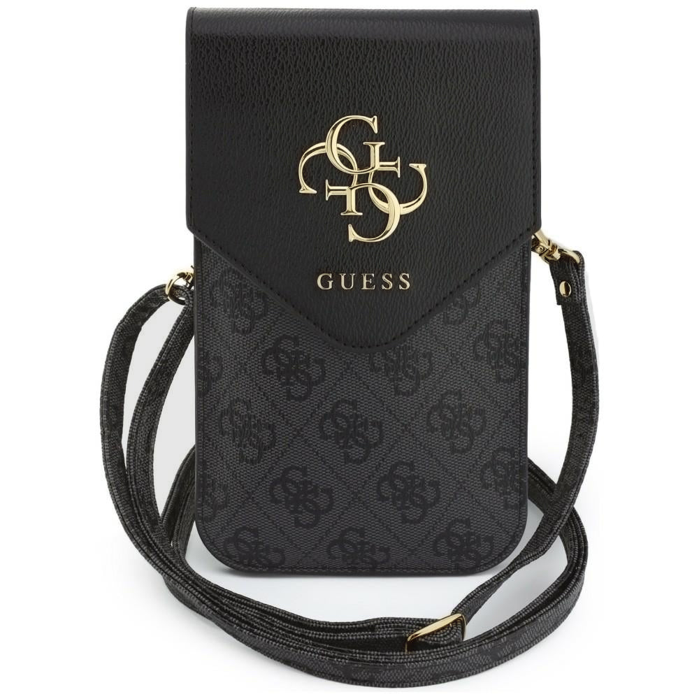 Универсална чанта за телефон, Guess, 4G Grained Classic Logo, черна