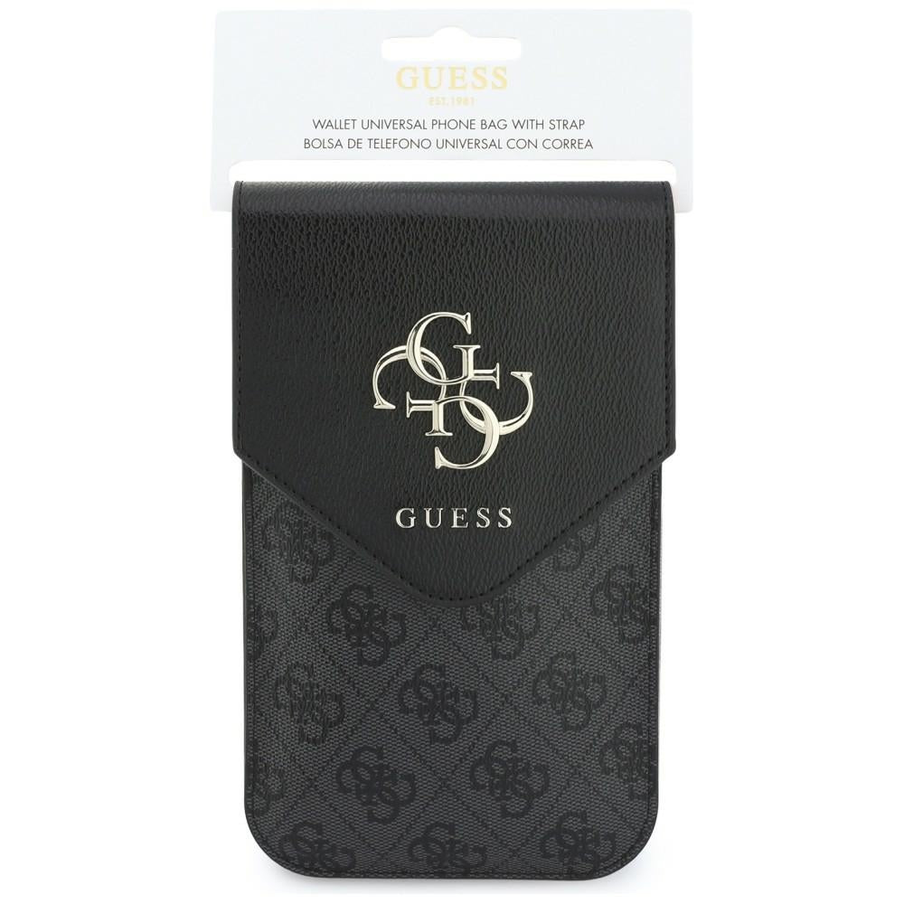 Универсална чанта за телефон, Guess, 4G Grained Classic Logo, черна