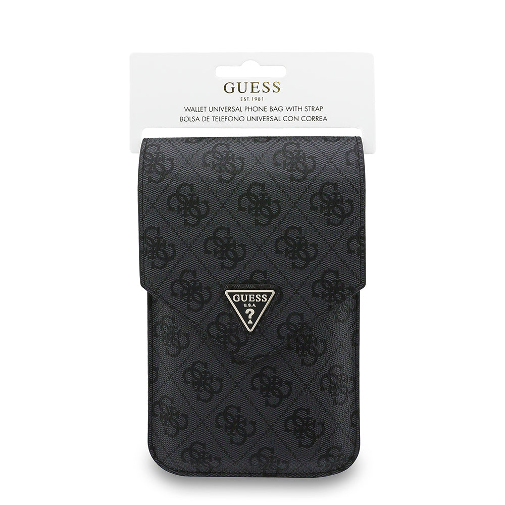 Универсална чанта за телефон, Guess, Fliptok Triangle 4G, Черна