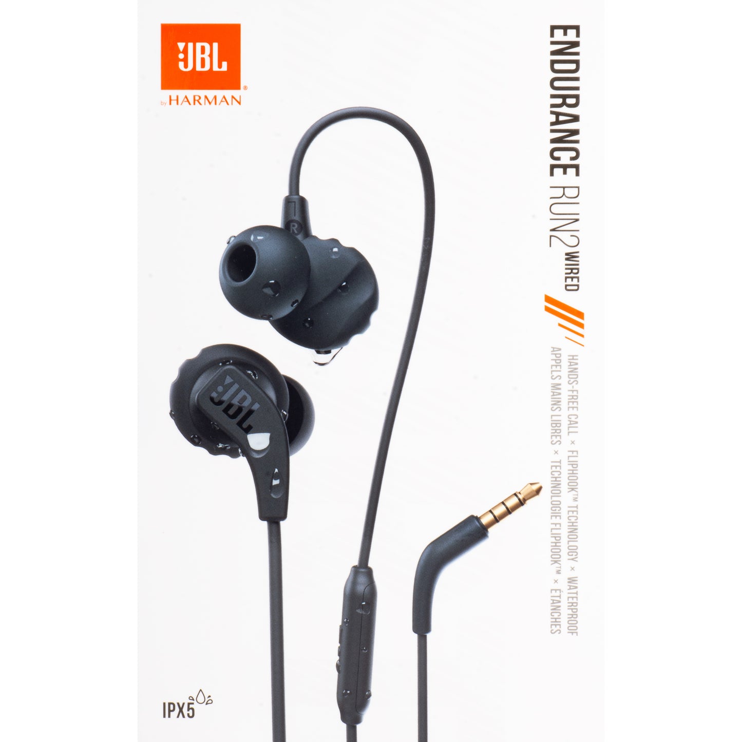 Handsfree 3,5 мм JBL Endurance Run 2, черен ENDURRUN2BLK 