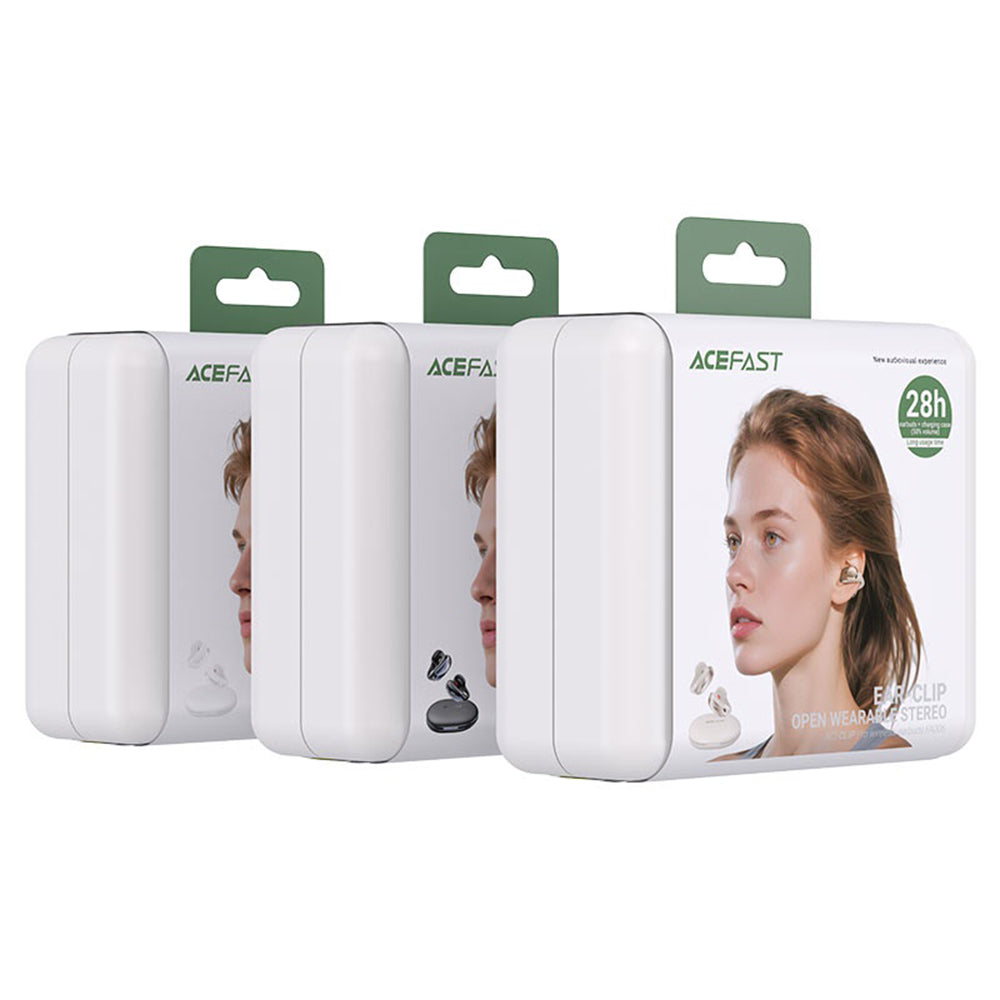 Handsfree Bluetooth Acefast Aceclip Pro, TWS, Черен