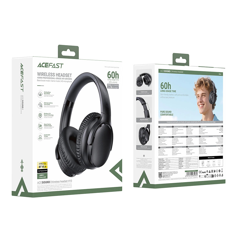 Handsfree Bluetooth Acefast H10, A2DP, Черен