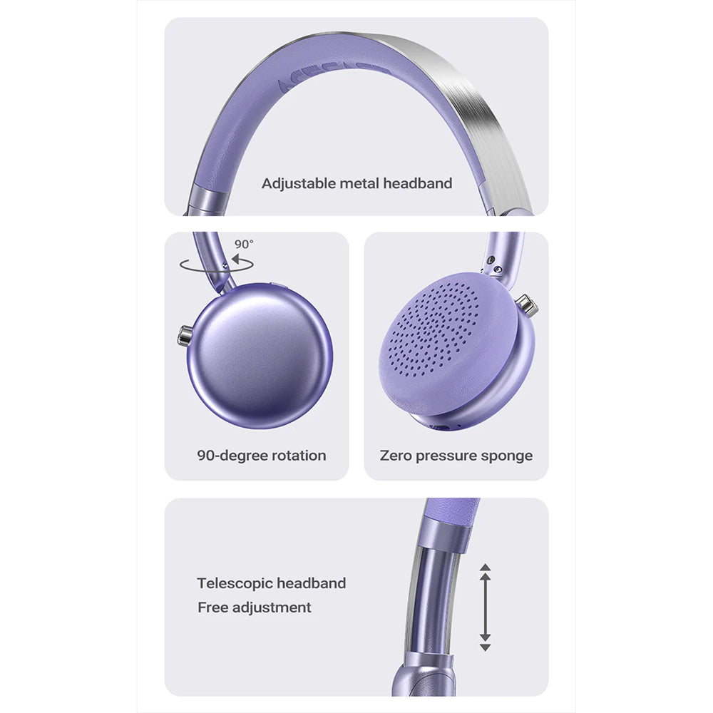 Handsfree Bluetooth Acefast H8, A2DP, ANC, Сребрист