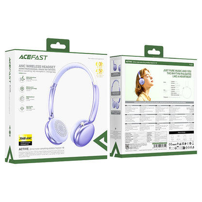 Handsfree Bluetooth Acefast H8, A2DP, ANC, Purple