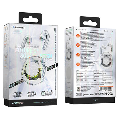Handsfree Bluetooth Acefast T8, TWS, Бял