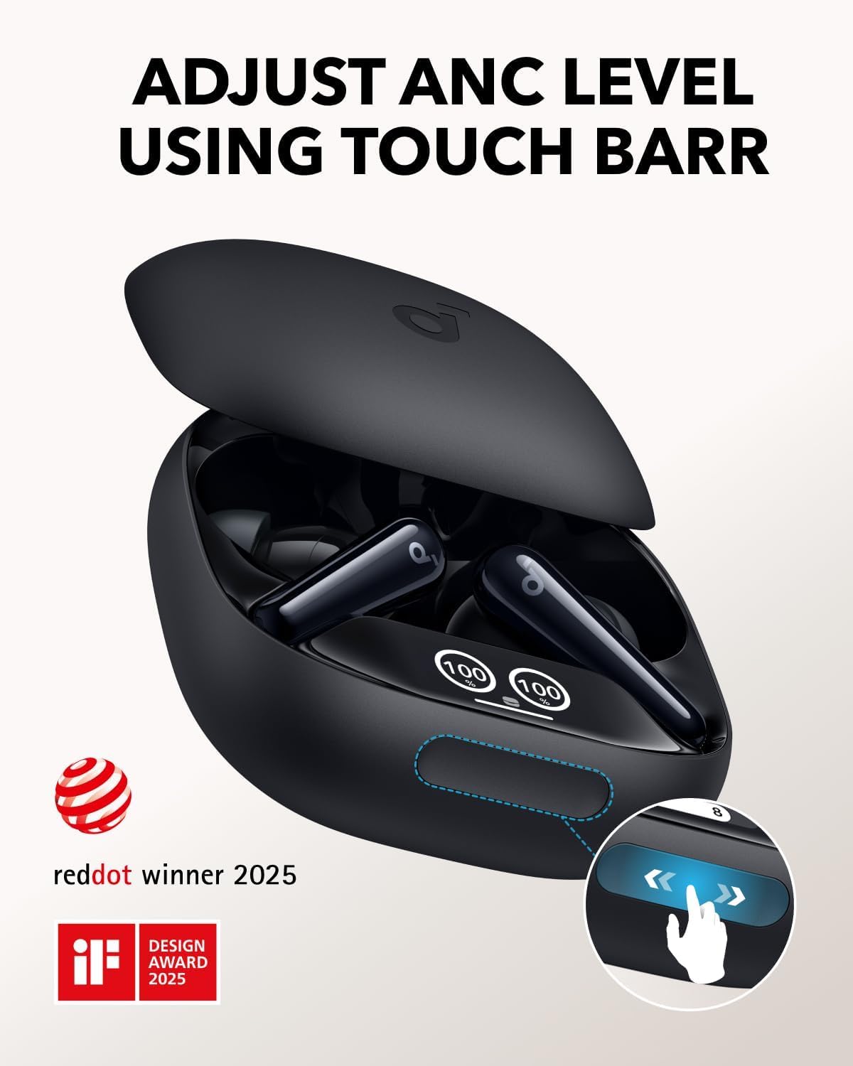 Handsfree Bluetooth Anker Soundcore Liberty 4 Pro, TWS, ANC, Черен A3954G11