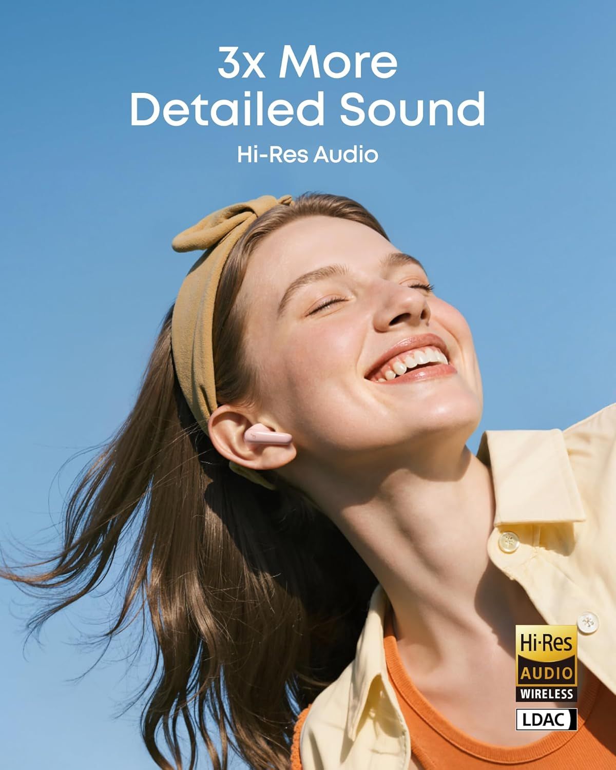Handsfree Bluetooth Anker SoundCore R60i, TWS, ANC, Розов D1202G51
