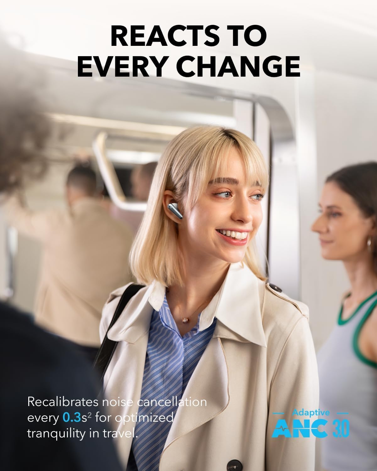 Handsfree Bluetooth Anker Soundcore Liberty 4 Pro, TWS, ANC, Бял A3954G21