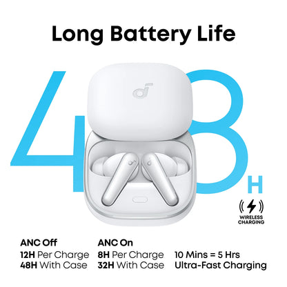 Handsfree Bluetooth Anker SoundCore Liberty 5, TWS, ANC, Бял A3957G21