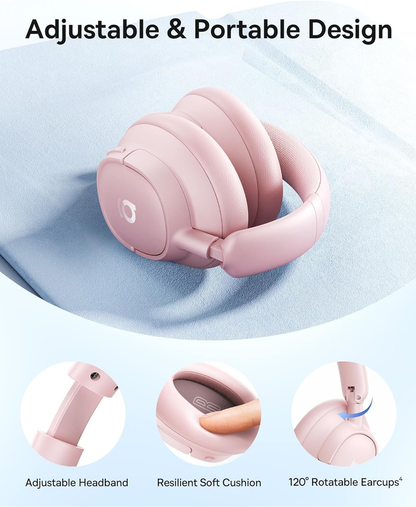 Handsfree Bluetooth Baseus Bass BH1 NC, MultiPoint, A2DP, ANC, Розов A0203704