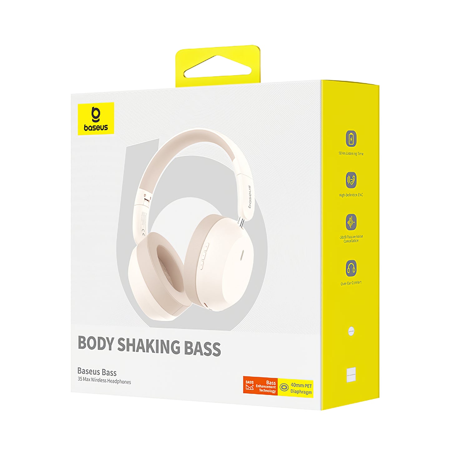 Handsfree Bluetooth Baseus Bass 35 Max, A2DP, Бял A00070800221-00