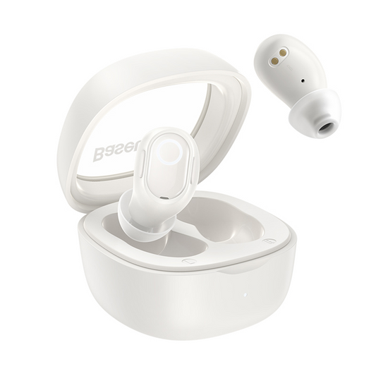 Handsfree Bluetooth Baseus Bowie WM02, TWS, Бял, Пререгистриран NGTW370202