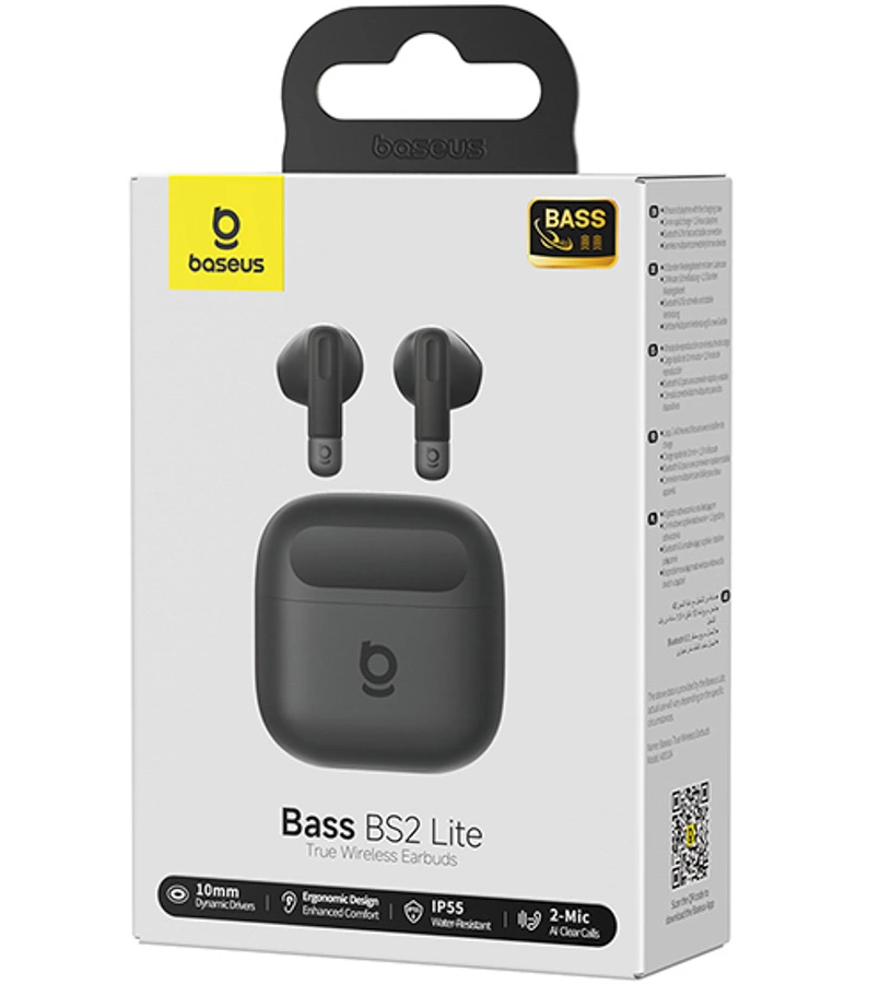 Handsfree Bluetooth Baseus Bowie Bass BS2 Lite, TWS, Черен A0010A02