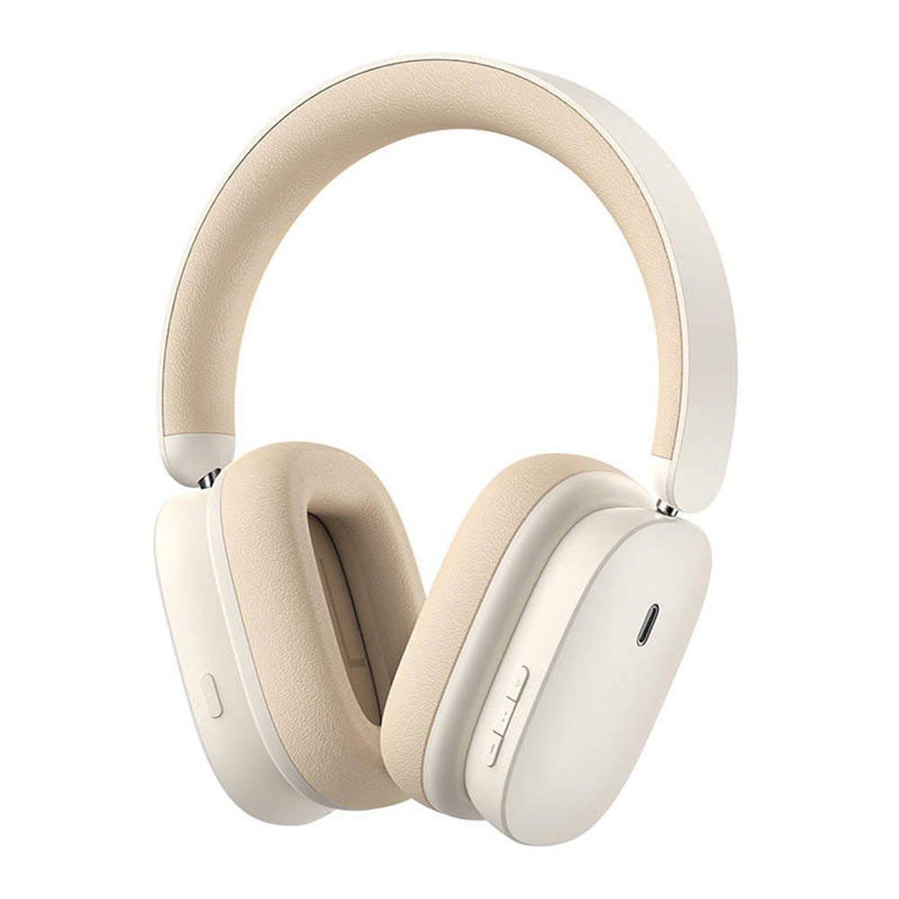 Безжични слушалки Bluetooth Baseus Bowie H1, A2DP, ANC, Крем NGTW230202