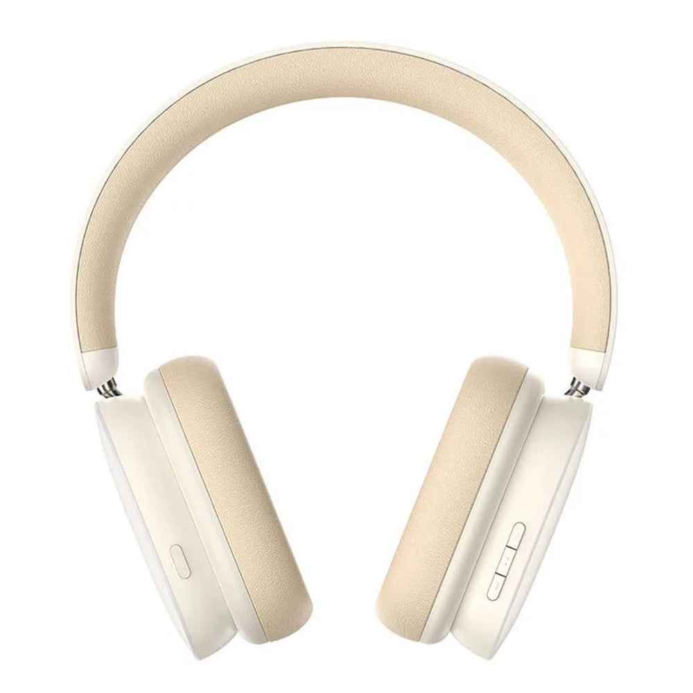 Безжични слушалки Bluetooth Baseus Bowie H1, A2DP, ANC, Крем NGTW230202
