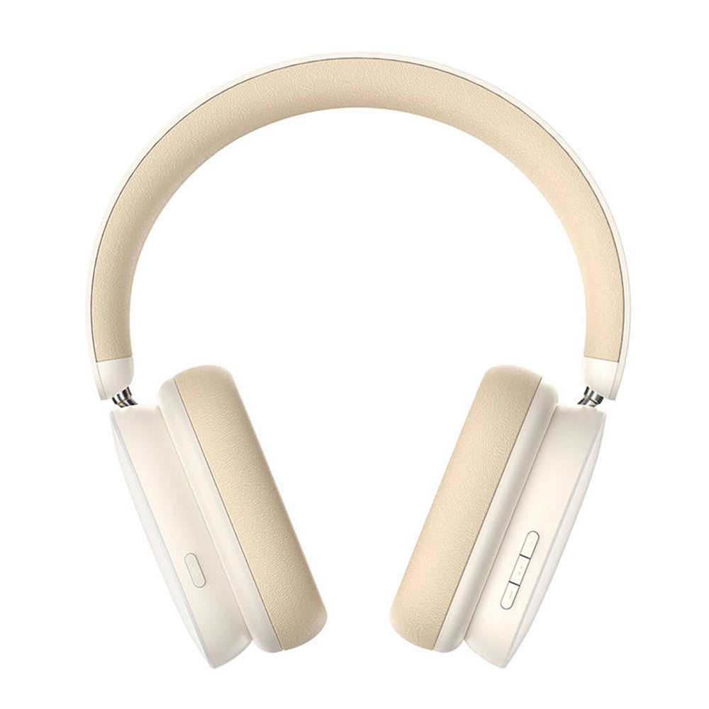 Безжични слушалки Bluetooth Baseus Bowie H1, A2DP, ANC, Крем NGTW230202