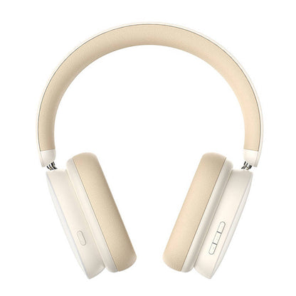 Безжични слушалки Bluetooth Baseus Bowie H1, A2DP, ANC, Крем NGTW230202