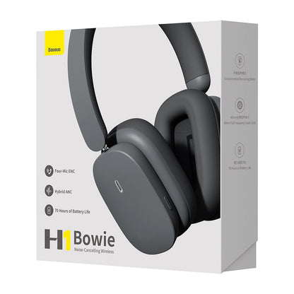 Безжични слушалки Bluetooth Baseus Bowie H1, A2DP, ANC, сиви NGTW230213