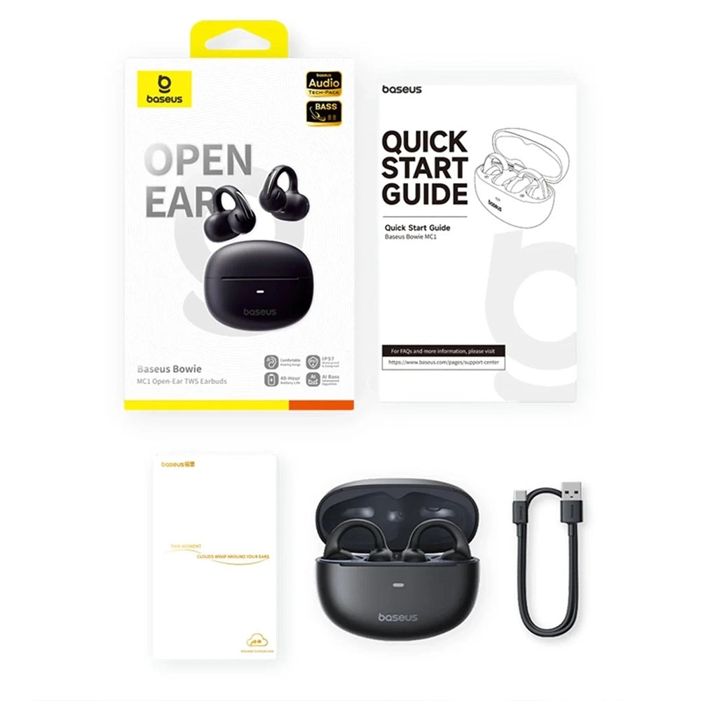 Handsfree Bluetooth Baseus Bowie MC1, TWS, Черен A00083501126-00