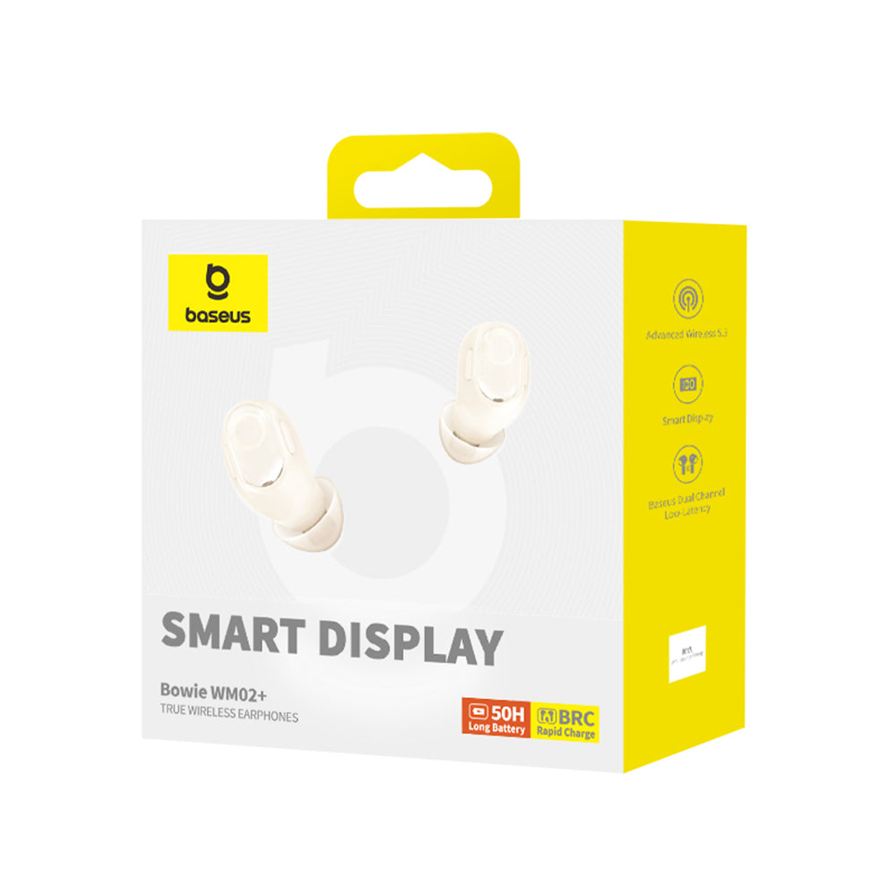 Handsfree Bluetooth Baseus WM02+, TWS, Бял NGTW370302