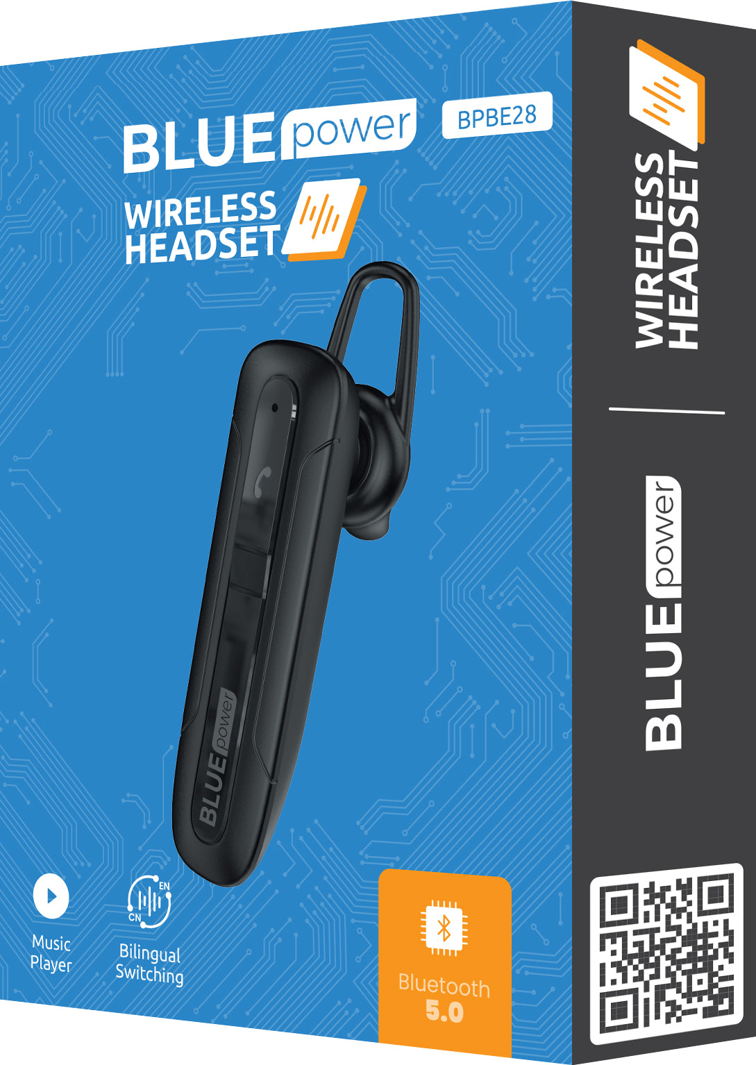 Bluetooth Bluetooth Blue Power BPBE28, A2DP, черен 