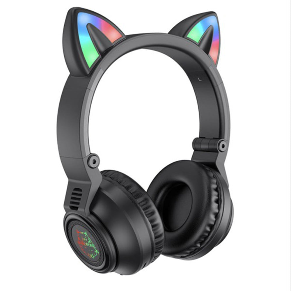 Handsfree Bluetooth Borofone BO18 Cat Ear, A2DP, Черен