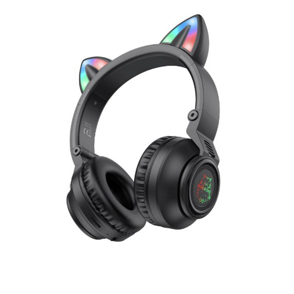 Handsfree Bluetooth Borofone BO18 Cat Ear, A2DP, Черен