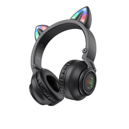 Handsfree Bluetooth Borofone BO18 Cat Ear, A2DP, Черен