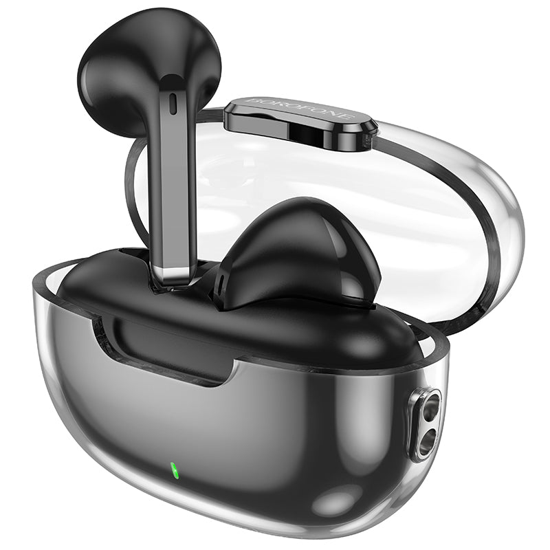 Handsfree Bluetooth Borofone BW46 Ice Flake, TWS, Черен