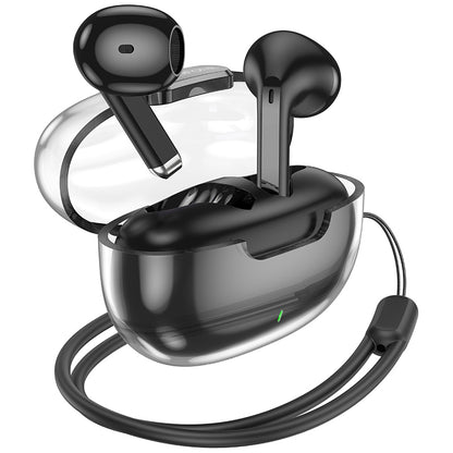 Handsfree Bluetooth Borofone BW46 Ice Flake, TWS, Черен