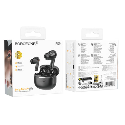 Handsfree Bluetooth Borofone FQ9 Peaceful, TWS, Черен