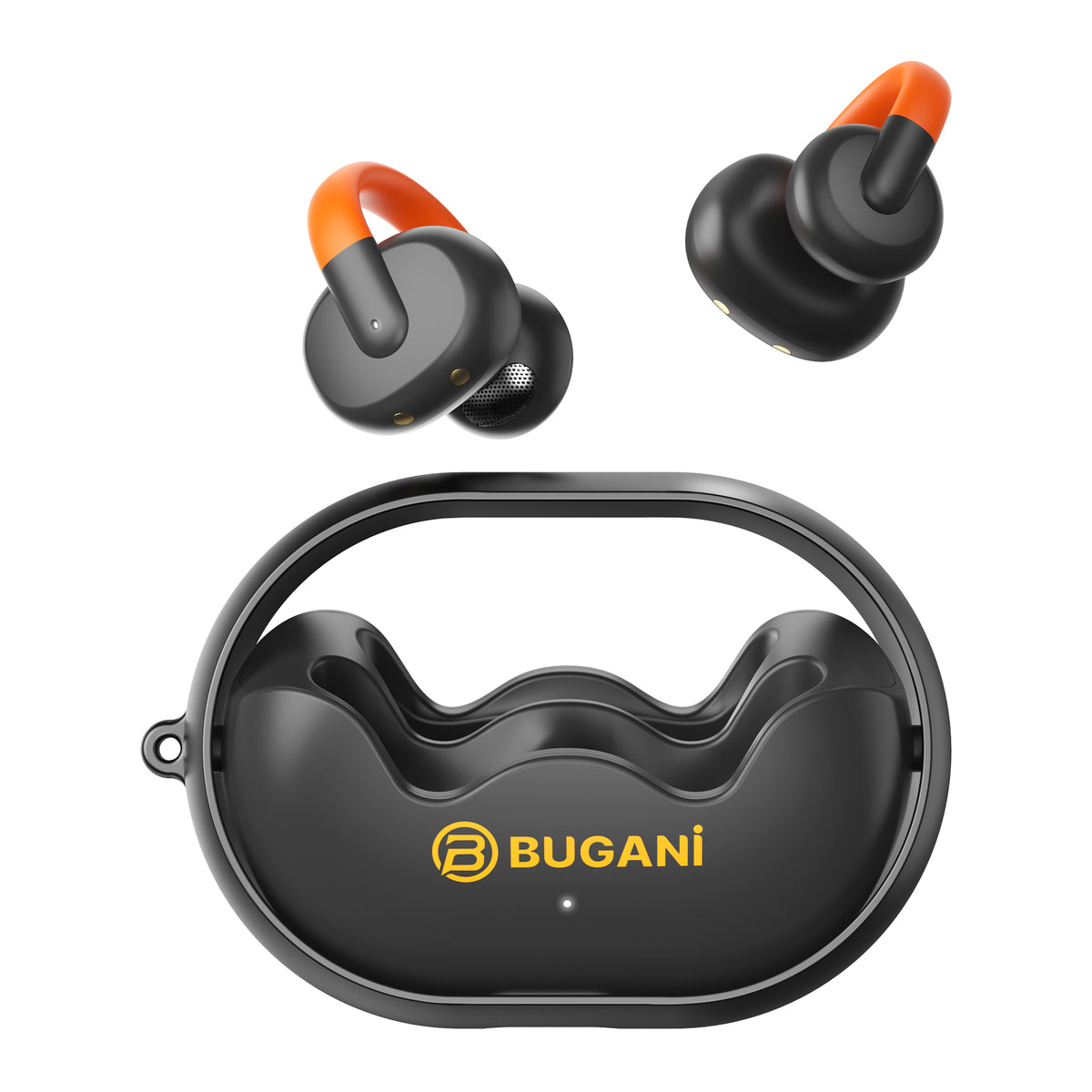 Безжични слушалки Bluetooth Bugani Clip B21, TWS, Черен