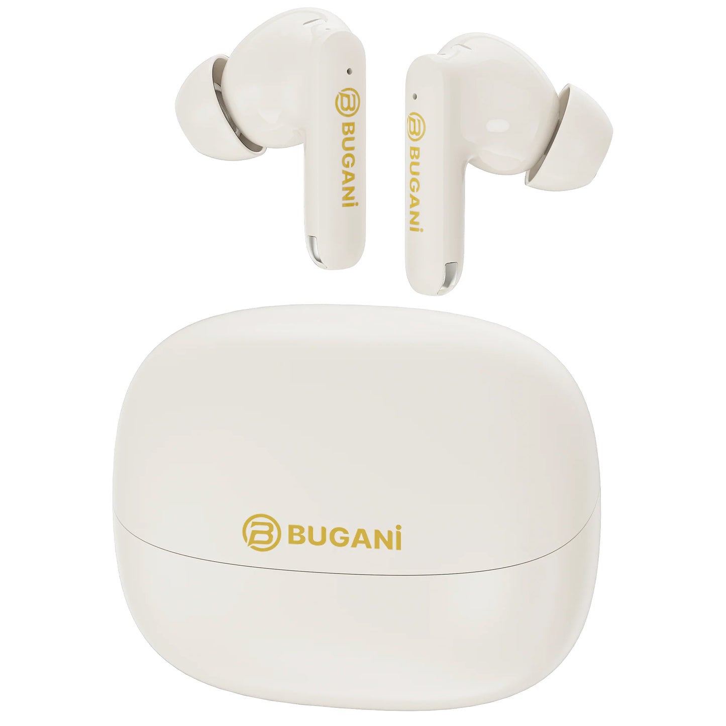 Безжични слушалки Bluetooth Bugani Freebuds B20, TWS, ANC, Светло кремави