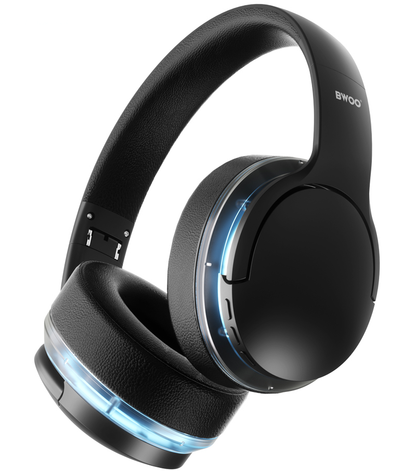 Слушалки с микрофон Bluetooth BWOO BO-BW587, A2DP, ANC, Черен