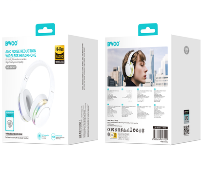 Bluetooth Handsfree BWOO BO-BW587, A2DP, ANC, Бял