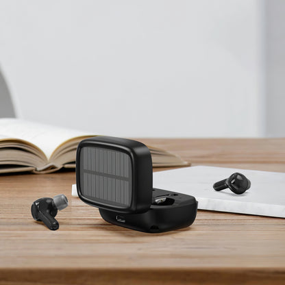 Bluetooth хендсфри Bluetooth Choetech Solar Sport, TWS, черен 