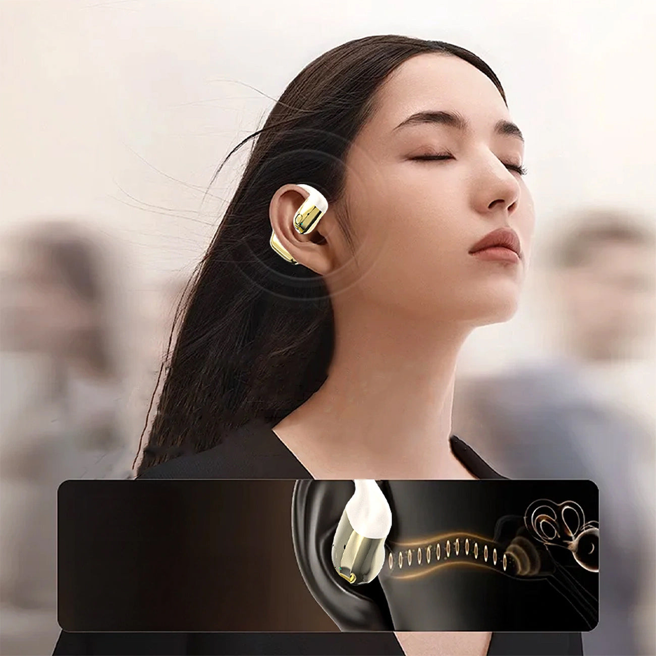 Handsfree Bluetooth Dudao U4Pro, A2DP, Златисто бежов