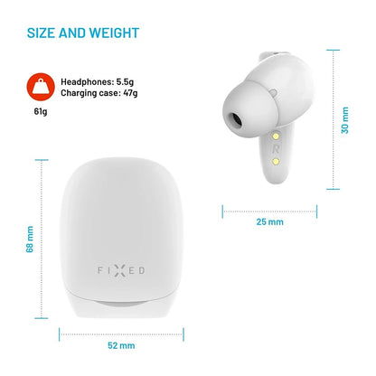 Handsfree Bluetooth Fixed Pods, TWS, Бял