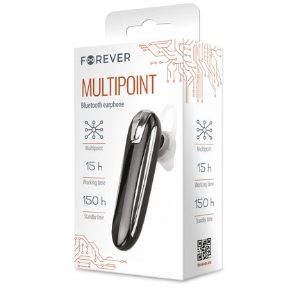 Свободни ръце Bluetooth Forever FBE-01, MultiPoint, черен 