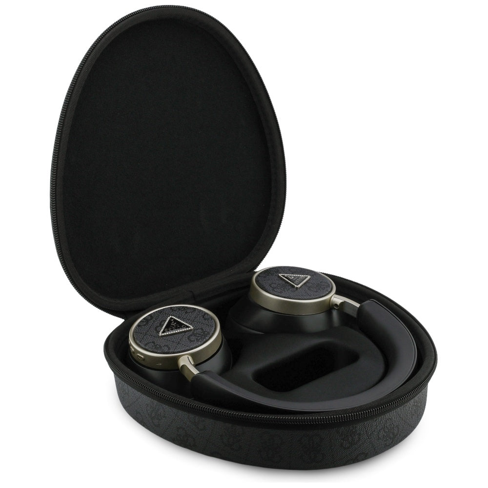 Handsfree Bluetooth Guess 4G Gold Triangle Logo, A2DP, Черен
