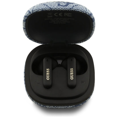 Handsfree Bluetooth Guess 4G Classic Metal Logo, TWS, Син
