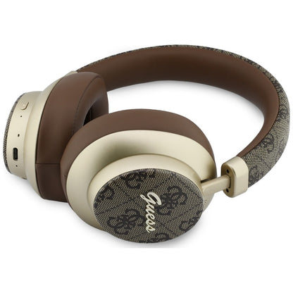 Handsfree Bluetooth Guess 4G Gold Script Metal, A2DP, Кафяв